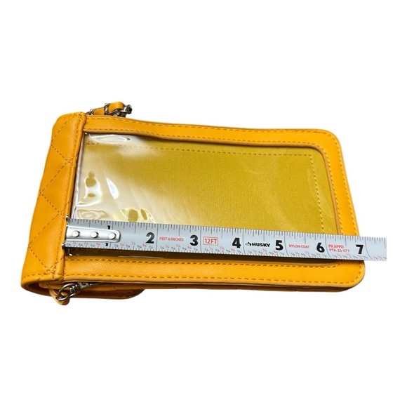 🆕Badgley Mischka Crossbody Phone Case with Diamond Quilting and Pearls Yellow - Picture 7 of 8